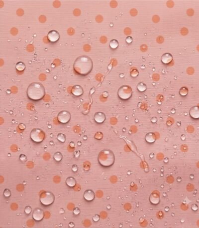 Tecido Nylon Impermeável Bolas 1cm Rosa Claro e Rosa Coral