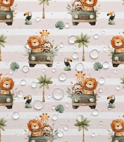 Tecido Nylon Impermeável Safari Riscas – Branco