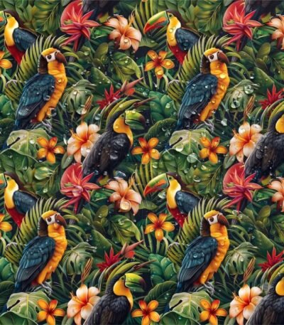 Tecido Nylon Impermeável Tropical Arara