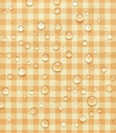 Tecido Nylon Impermeável Vichy 1,50 cm Amarelo Claro e Laranja Claro