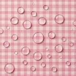 Tecido Nylon Impermeável Vichy 1,50 cm Rosa Bebé e Cru
