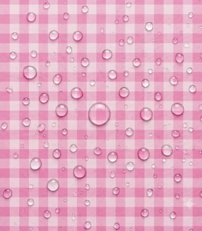Tecido Nylon Impermeável Vichy 1,50 cm Rosa Bebé e Rosa Forte