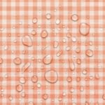 Tecido Nylon Impermeável Vichy 1,50 cm Salmão e Cru