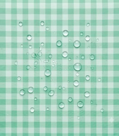 Tecido Nylon Impermeável Vichy 1,50 cm Verde Menta e Verde Claro