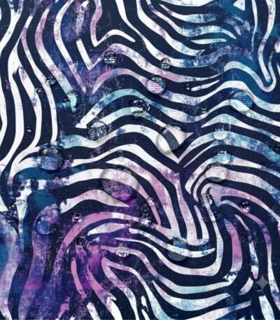 Tecido Nylon Impermeável Zebra Azul Ganga