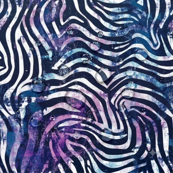 Tecido Nylon Impermeável Zebra Azul Ganga