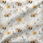 Tecido Nylon Impermiavel Abelhas – Branco
