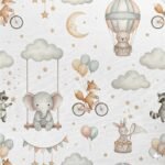 Tecido Nylon Impermeável Animais – Branco - imagem 2
