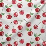 Tecido Nylon Impermeável Cerejas – Branco - imagem 2