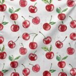 Tecido Nylon Impermeável Cerejas – Branco