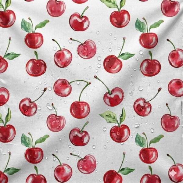 Tecido Nylon Impermeável Cerejas – Branco