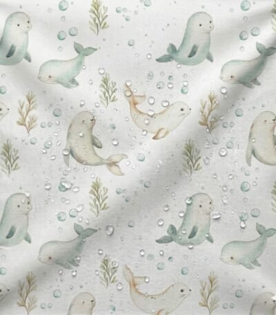 Tecido Nylon Impermeável Focas – Branco