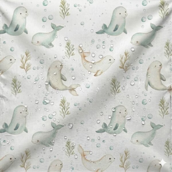 Tecido Nylon Impermeável Focas – Branco
