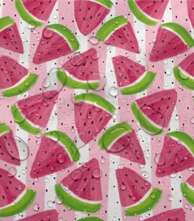 Tecido Nylon Impermiável Melancia – Branco Rosa