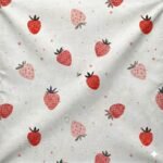 Tecido Nylon Impermeável Morangos – Branco - imagem 2