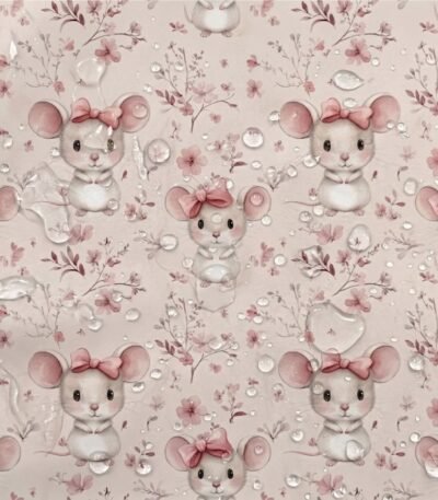 Tecido Nylon Impermiável Ratinhos – Rosa