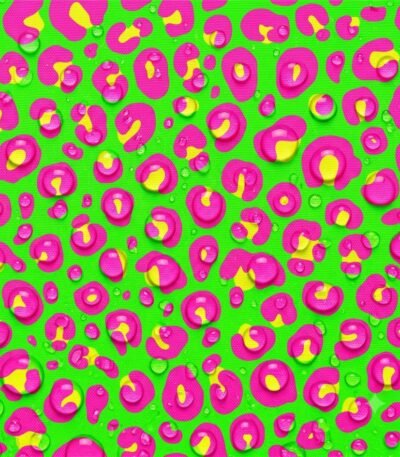Tecido Nylon Impremeável Leopardo Verde Lima e Rosa