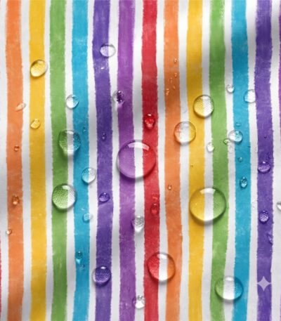 Tecido Nylon Impermeável Riscas 1 cm Multicolor