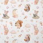 Popeline Animais Sonhadores - Branco