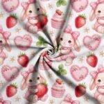 Popeline Coelhinha e Cup Cakes - Branco - Image 2