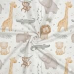 Tecido p/ Calções de Banho Tactel Safari – Branco - imagem 2