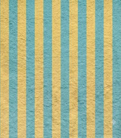Turco p/ Toalhas Riscas 2 cm Azul Turquesa e Amarelo Claro