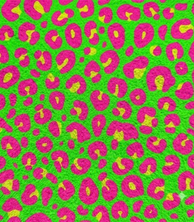 Turco p/ Toalha Estampado Leopardo Amarelo e Rosa