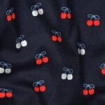 Bombazine Cerejas – Azul Marinho
