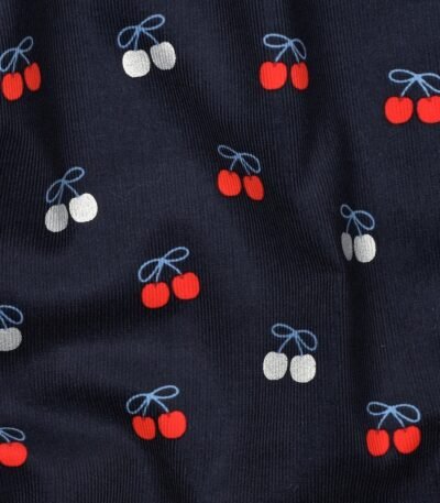 Bombazine Cerejas – Azul Marinho