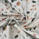 Canvas Digital Flowers and Leaves – Branco - imagem 2