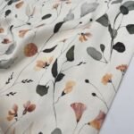 Canvas Digital Flowers and Leaves – Branco - imagem 3