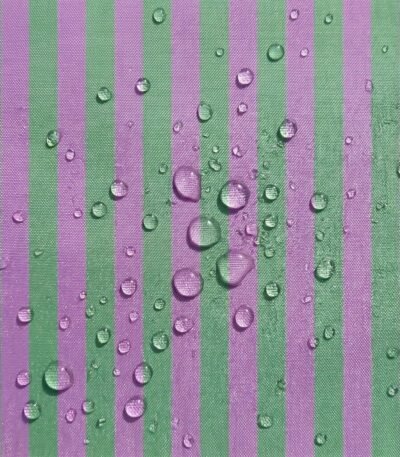 Tecido Nylon Impermeável Riscas 2cm Verde e Violeta