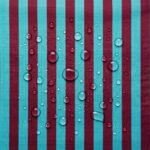 Tecido Nylon Impermeável Riscas 2cm Azul Claro e Bordeaux