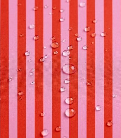 Tecido Nylon Impermeável Riscas 2cm Rosa e Vermelho