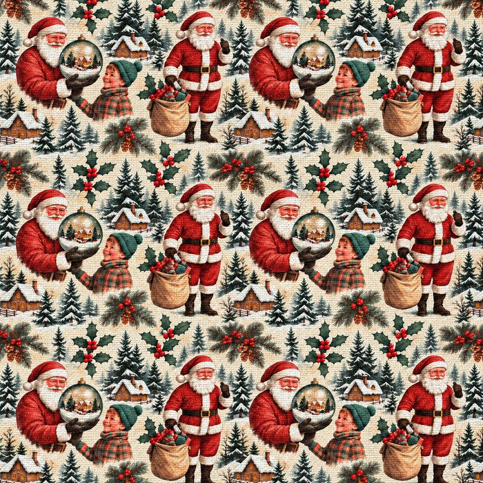 Policanvas Pai Natal e Menino