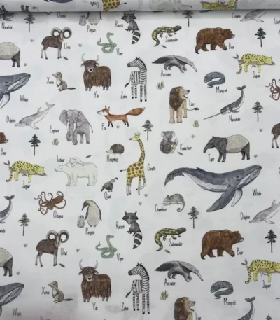 Popeline Animals – Branco
