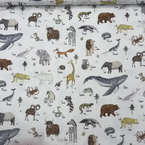 Popeline Animals – Branco