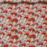 Popeline Digital 3D – Mushrooms
