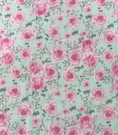 Popeline Rose Butterfly by Ana Lobo – Rosa