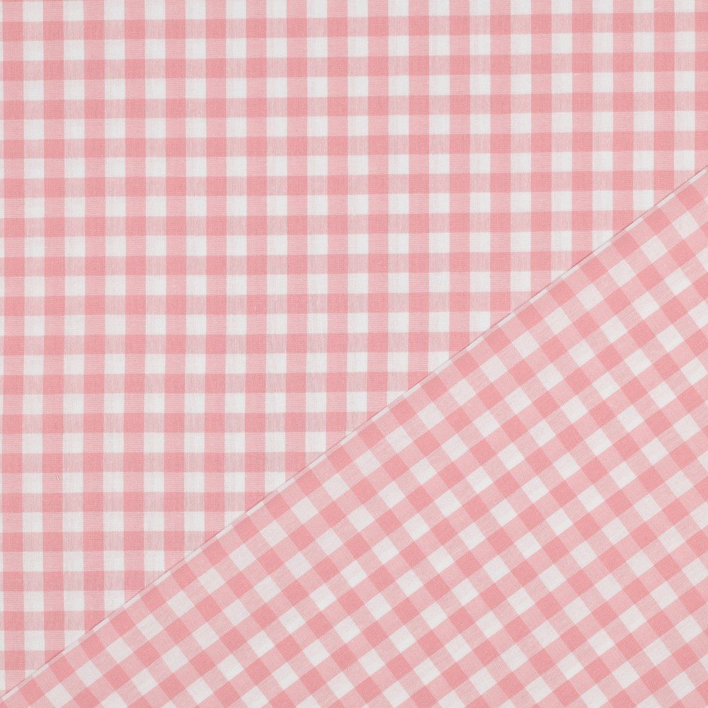 Tecido Popeline Fio Tinto Xadrez – Rosa Velho s Violet Fabrics