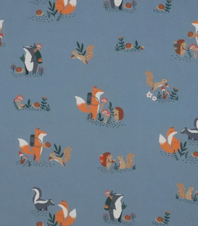 Popeline Forest Animals – Azul