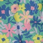 Popeline Resinada Flowers – Verde - imagem 4