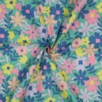 Popeline Resinada Flowers – Verde - imagem 2