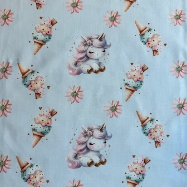 Popeline Unicorn Ice Cream by Ana Lobo – Azul