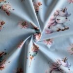 Popeline Unicorn Ice Cream by Ana Lobo – Azul - imagem 2