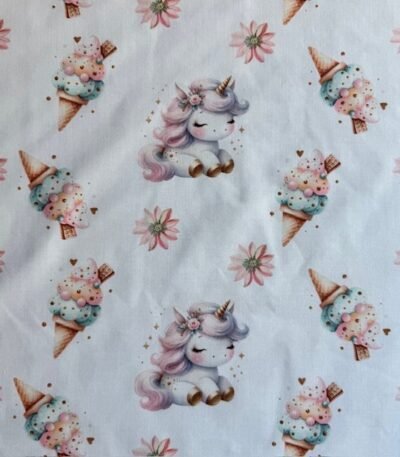 Popeline Unicorn Ice Cream by Ana Lobo – Branco
