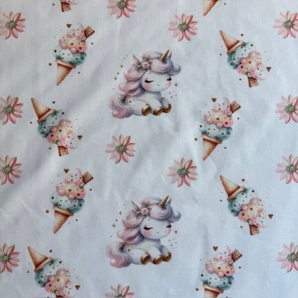 Popeline Unicorn Ice Cream by Ana Lobo – Branco