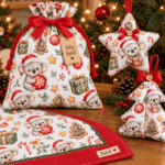 Tecido Popeline Koala Natal - Branco - Image 3