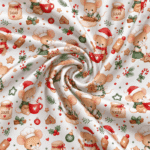 Tecido Popeline Ratinhos Cozinheiros Natal - Branco - Image 2