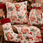 Tecido Popeline Ursinhos Natal - Branco - Image 3
